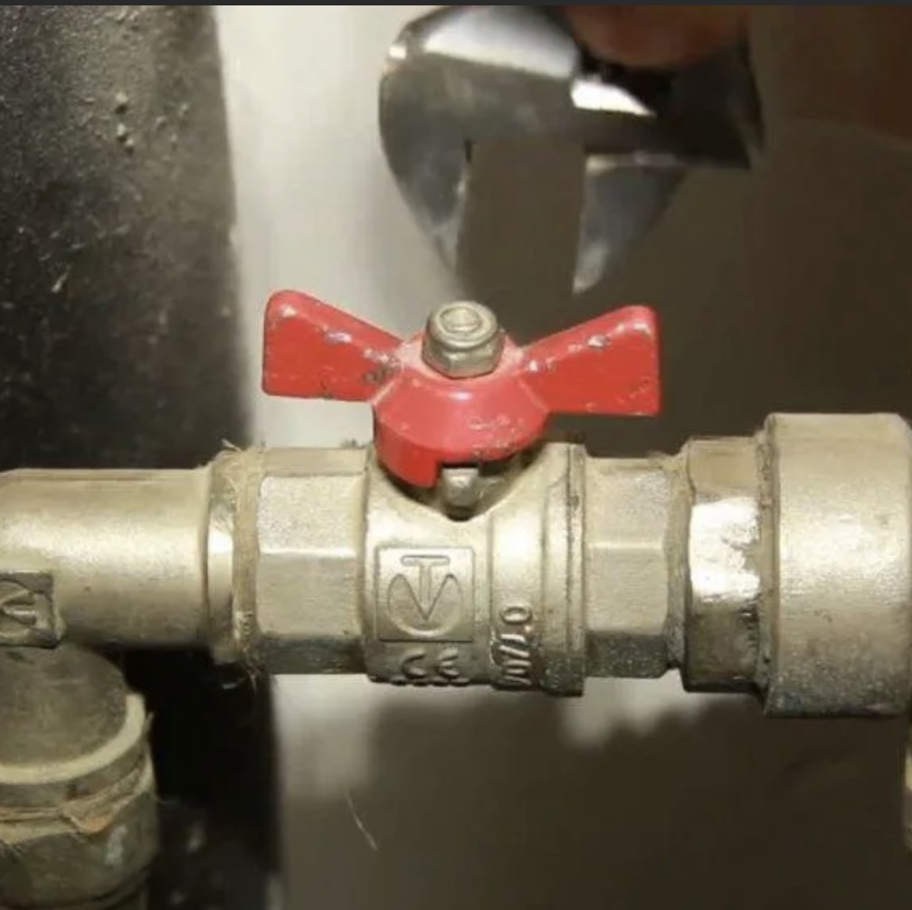 Установка шарового крана Установка шарового крана